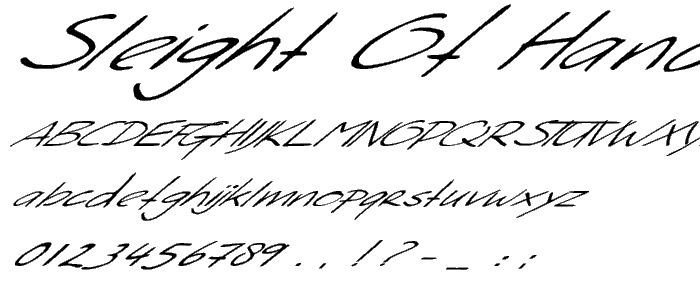 Sleight Of Hand font